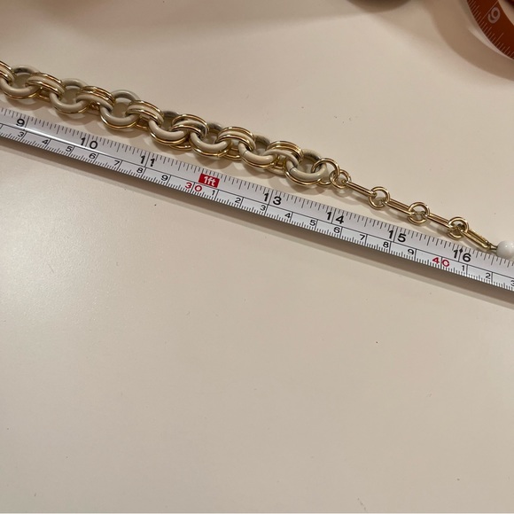 Vintage Trifari made in France 40 50 Retro Cream Gold Chain Chocker Necklace Set - Picture 9 of 17